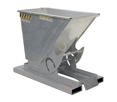 1/3 CuYd 70 Degree Heavy Duty Self Dumping Hopper w/ Bumper Release - Galvanized